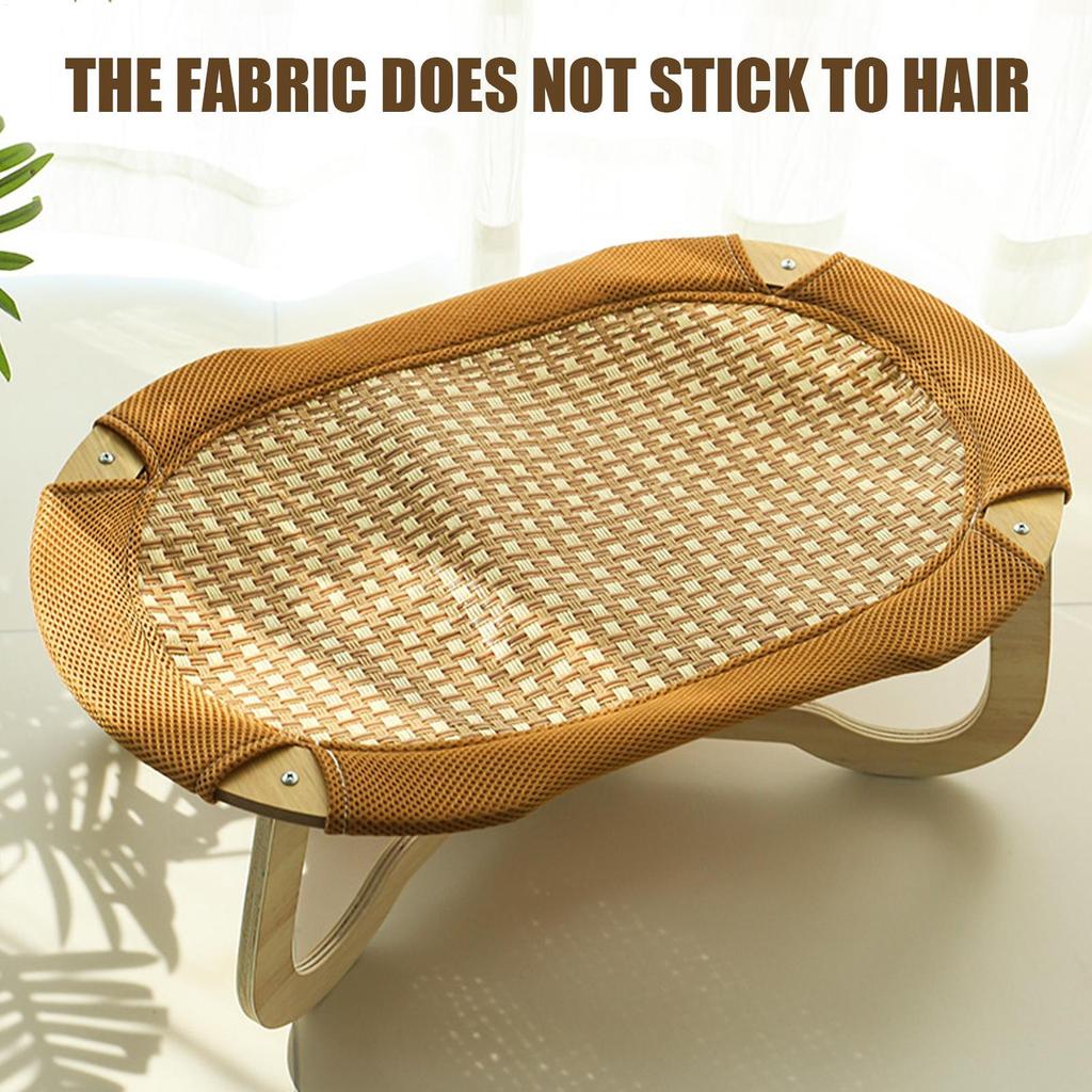 Krzesło rattanowe dla kota Krzesło chłodzące dla kotów domowych Podniesione meble rattanowe odporne na zarysowania Mata do spania dla kociaka na gorące dni Zwierzęta