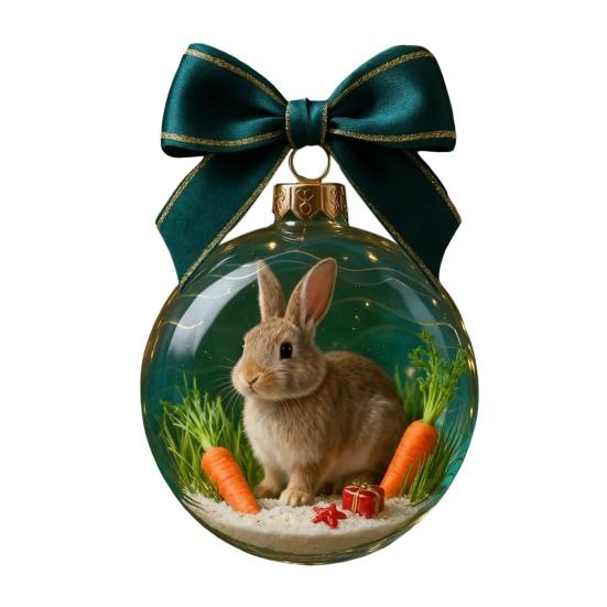 Zvířecí vánoční ozdoby ručně vyráběné 3D želva/tučňák/včela/jezevčík průhledná koule ozdoba na vánoční stromek sváteční domácí párty dekorace