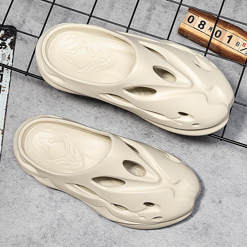 Fashion New Women Men Clogs Summer Female Thick Bottom Home Slides Soft EVA Dry Wedges Platform Garden Shoes Beach Sandals