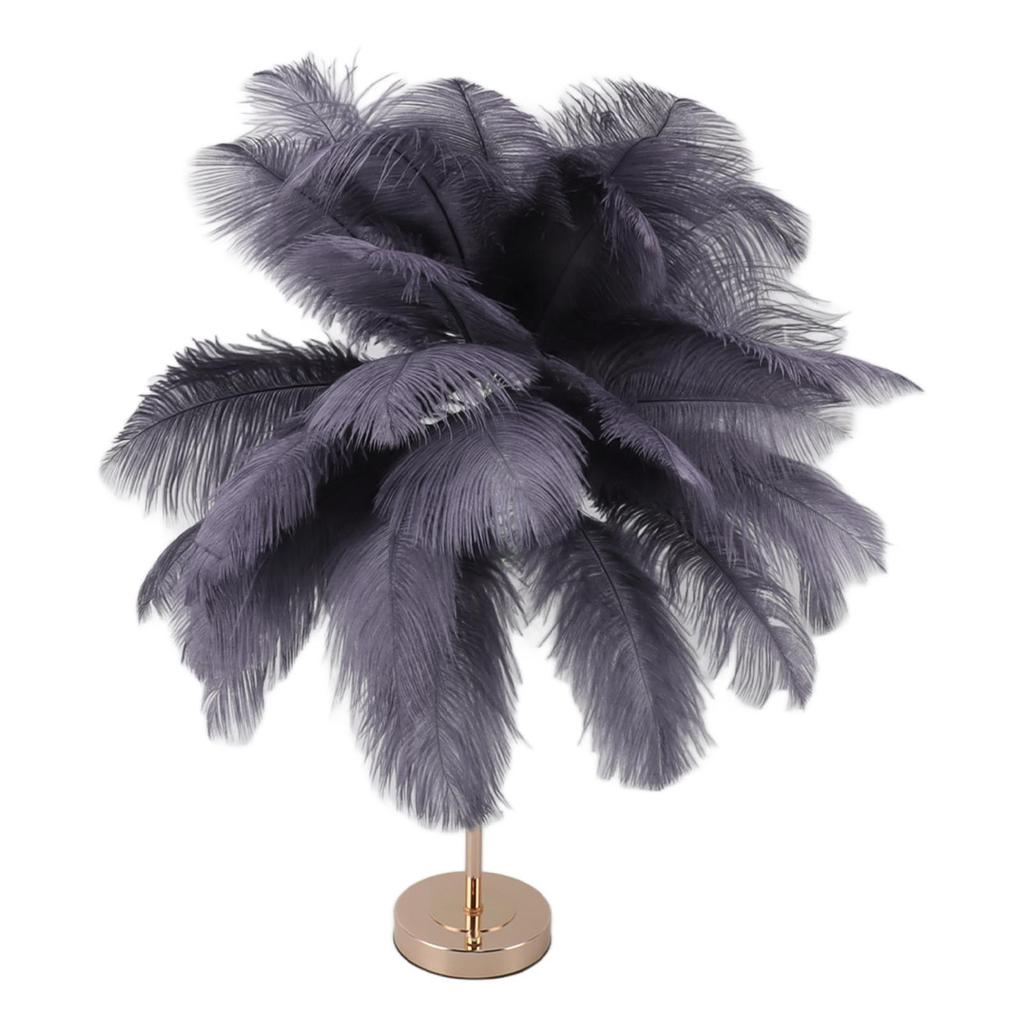 Decorative Table Lamp 30PCS Feathers USB Rechargeable Light Touch Control Desk Light Built In