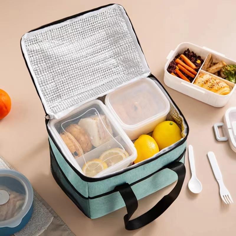 Fashion Large Capacity Leakproof Lunch Cooler Bags for Women Men Outdoor Travel Picnic Thermal Insulation Bag Box