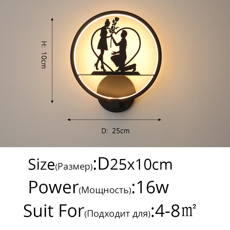 Simple Modern Creative Led Wall Lamp for Living Room Bedroom Kitchen Foyer Ofiice Coffee Bar Indoor Lighting Decorative Lamps