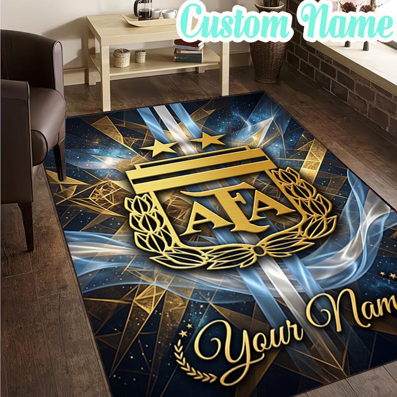 Custom Name Argentina football team  Rug, Office Rug, Chair Rug, Carpet for Living Rooms, Doormat Game Rug Home Decor Christmas Gifts