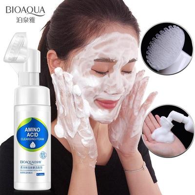 Amino Acid Cleansing Foam Face CleansingAcne Exfoliator Brush Moisturizing Whitening Anti Aging Massage Cleanser Care