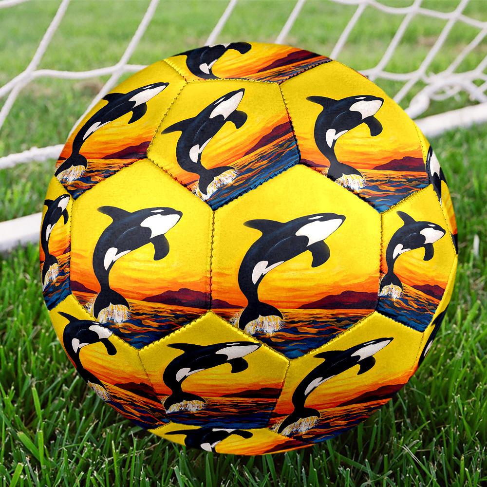 1pc Orca Sunset Size 5 Soccer Ball Professional Match Training Football Indoor &Outdoor Sports Ball Lightweight Durable C65116