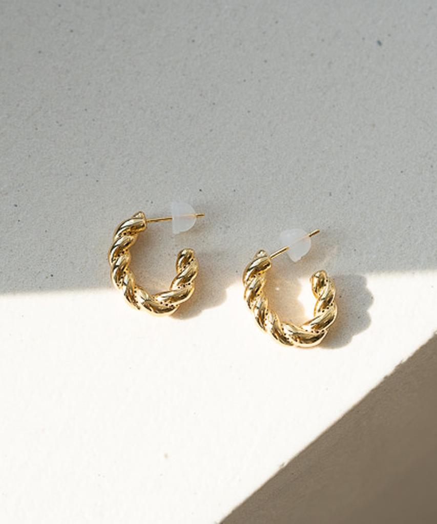Alleun Silver 925 Bold Twist Silver Earrings