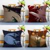 C-Chainsaw Man Cushion Cover Washable Linen Pillowcase Soft For Sofa Bed Cozy Home Room Decor