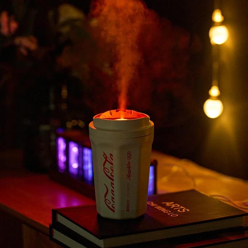 400ml Humidifier Coke Cup USB Rechargable Fashion Portable Steam Humidifier Handheld Ultrasonic Mini Air Mist Maker Home Car New
