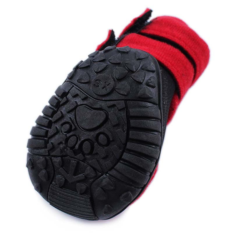 Hundeschuhe Hundestiefel Rutschfeste Sohle Schuhe für Kleine Große Hunde Outdoor Wasserdicht Robuste Hundestiefel für Herbst und Winter 4 Stück