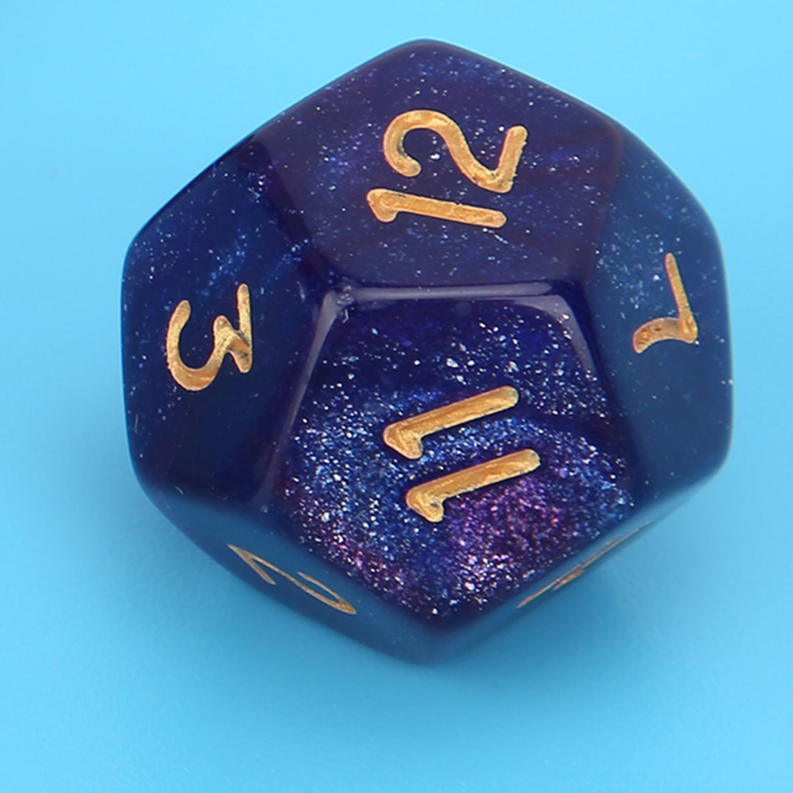 3pcs Resin Divination Dice Party Gathering Entertainment 12‑Sided Tarot Astrology Dice