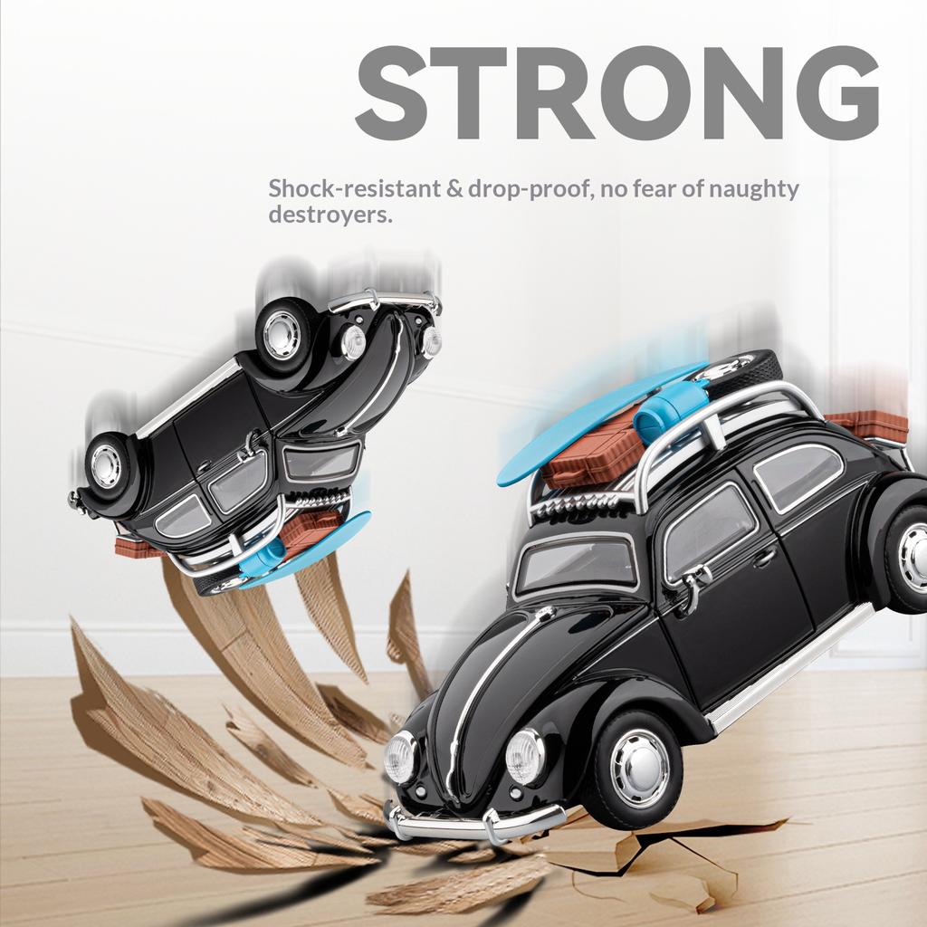 1/24 Metal Die-Cast Retro Beetle Car Model With Removable Accessories Collection Ornaments Boy Toy Car