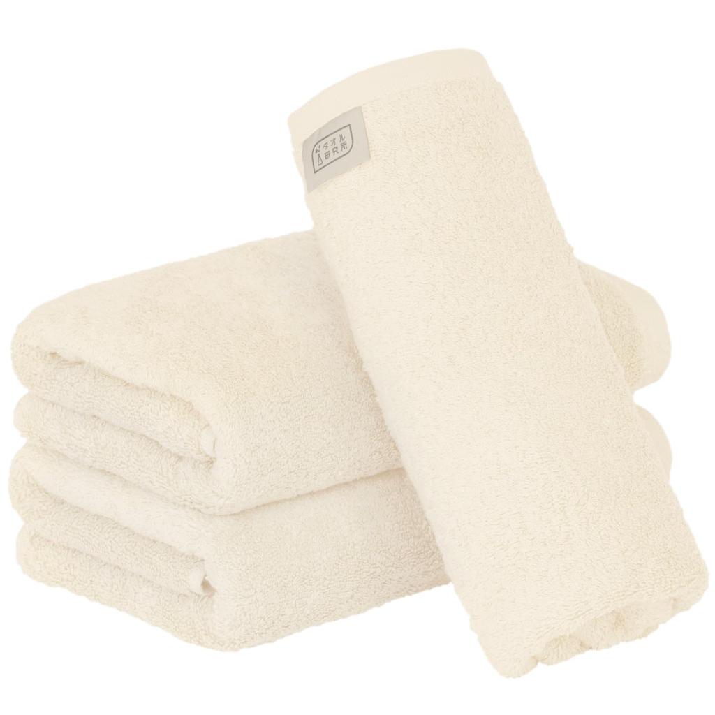Towel Laboratory Mini Bath Pure Set of JapanTechnology [Naturally Soft] #024 Towels, White, 3, Soft, Thick, Smooth, Long-Lasting, Fast-Absorbent,