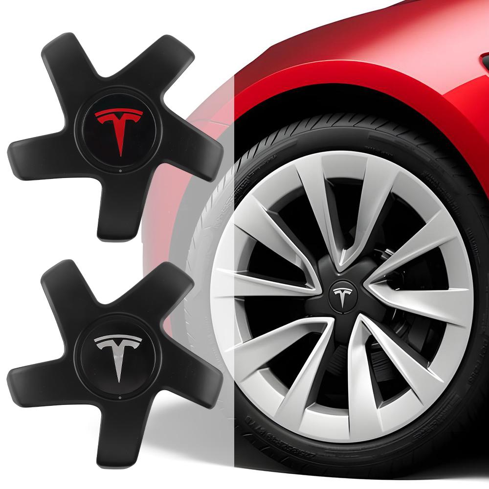 AMG1 4 Stück 19-Zoll Auto Radnabenkappe Mittelkappen 1044234-B Auto Dekorationszubehör Für Tesla Model 3 Model Y 2018 2019 2020 2021