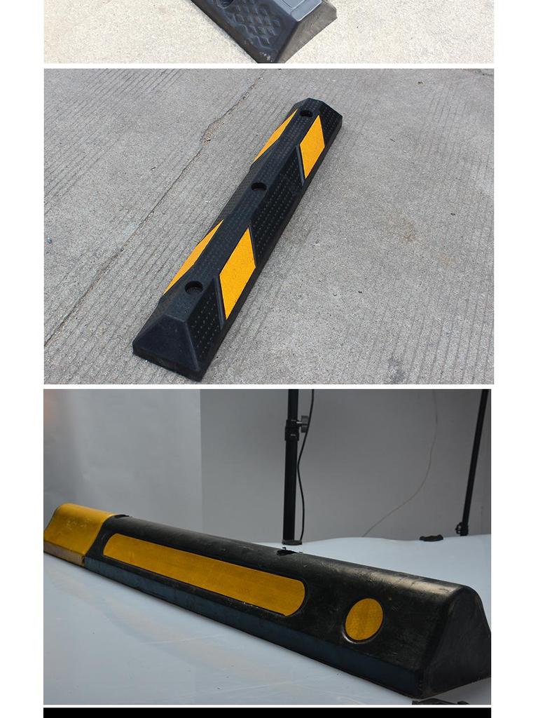 1m Durable Rubber-Plastic Parking Stopper – Anti-Collision Wheel Positioner