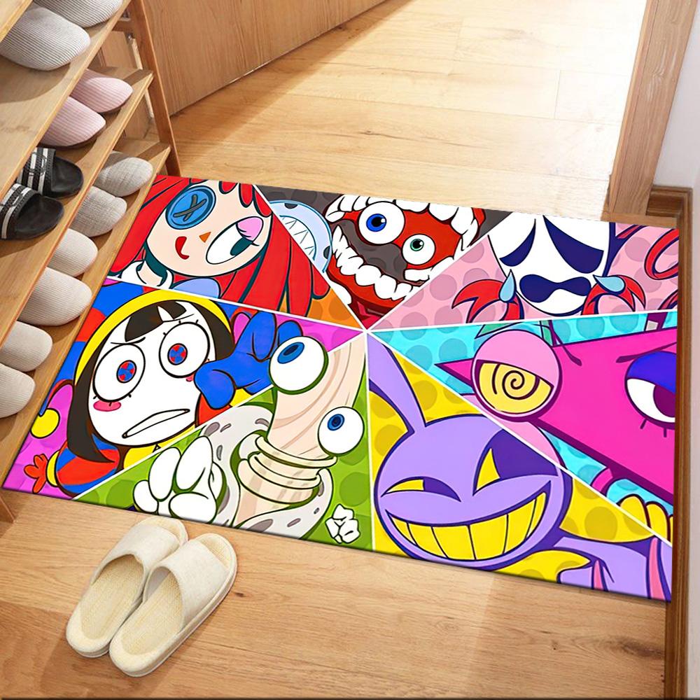 Digital Circus3 Square rugs are a great choice for living rooms, bedrooms, home décor, and as gifts.