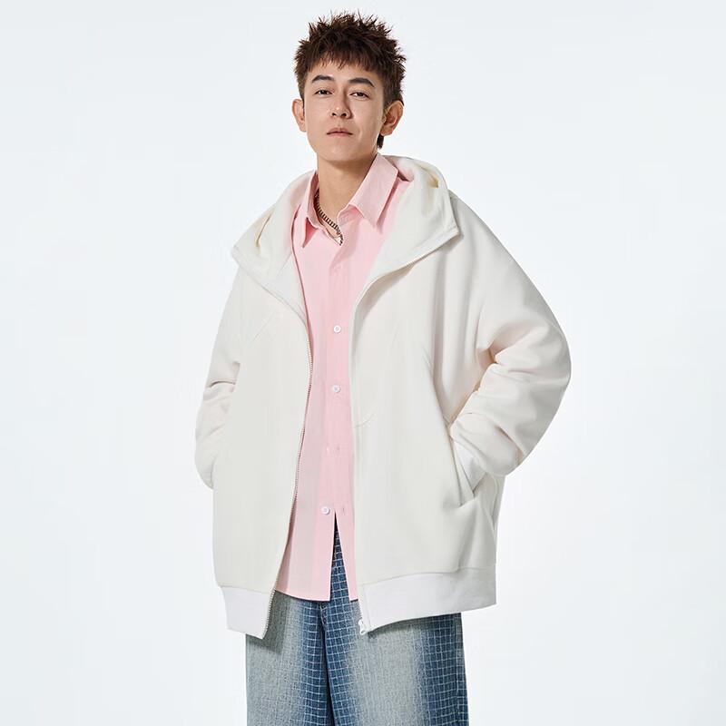 TOM ADAM American Deconstructed Patchwork Heavyweight Hooded Zip-Up Sweatshirt