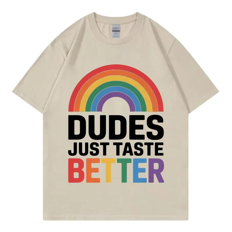 Funny Dudes Just Taste Better T-shirt Men Women Clothing Fashion Y2k Short Sleeve T Shirt High Quality Cotton Oversized T-shirts