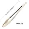Silicone High-Temperature Resistant Tongs - Ideal for Grilling, Frying, and Bread - Stainless Steel Kitchen Tool