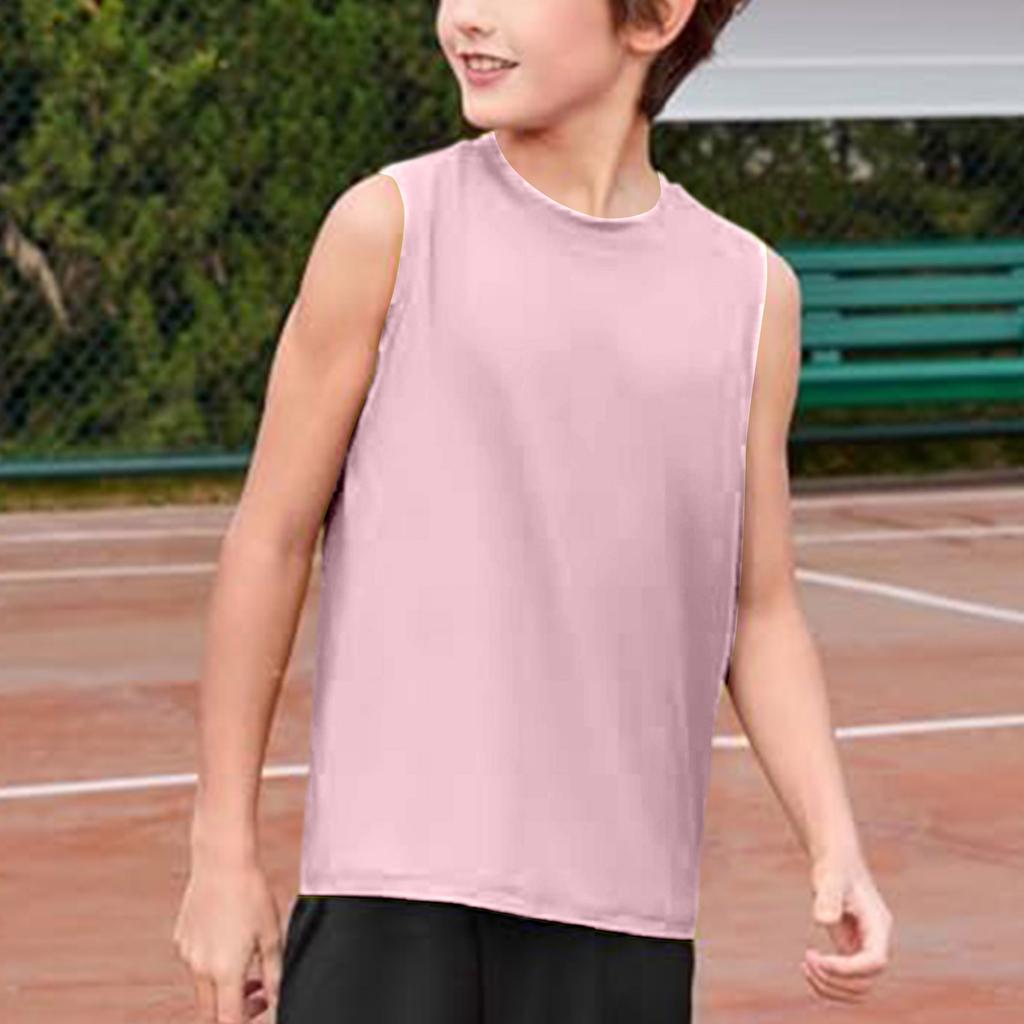 Boys' School Sleeveless Tee - Loose Round Neck Vest