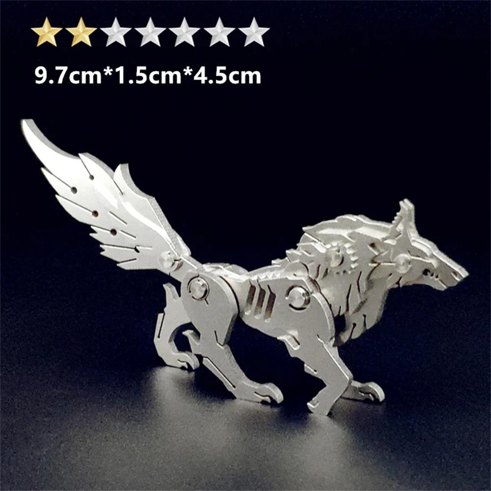 Microworld 3D Metal Animal Puzzle Games Steel Warcraft DIY Kits Detachable Jigsaw Birthday Gifts Toys For Home Decorative