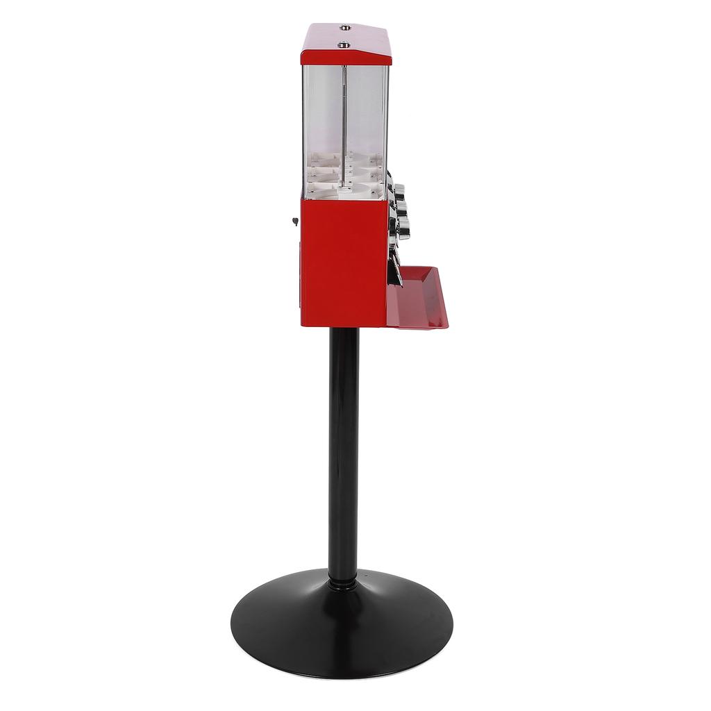 Candy Vending Machine with Stand Anti Theft Keys Triple Individual Candy Boxes Coin Operated