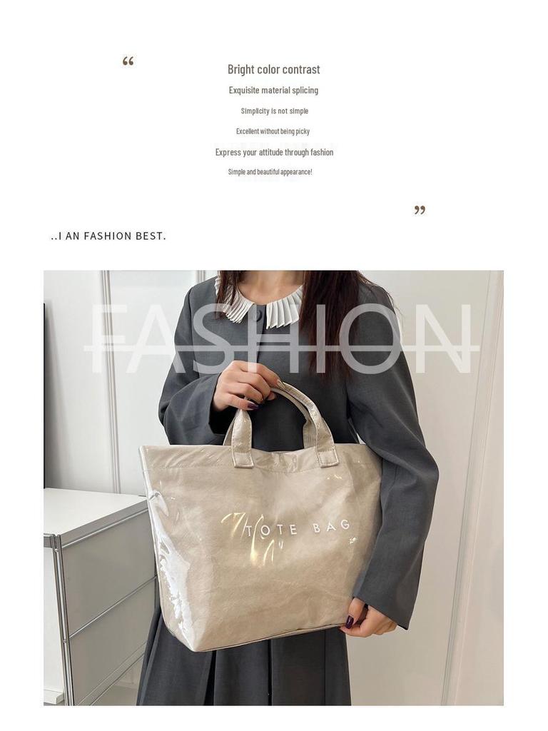Borsa Tote da Donna di Alta Gamma in Carta DuPont: Borsa a mano casual di grande capacità, elegante e versatile