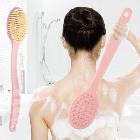 Manual Long Handle SPA Bath Exfoliating Brush Body Shower Back Massage Scrubber