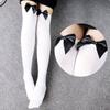 Sexy Thigh-High Bow Stockings for Women Pantyhose Breathable Black White Stocking Thigh Over Knee Stockings Cosplay Gifts