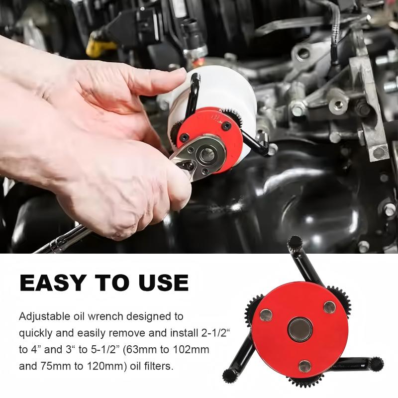 Auto Oil Three-claw Filter Wrench Oil Compartment Disassembly and Assembly Adjustable Disassembly Anti-skid Oil Filter Tool