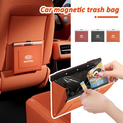 BAVEHN1 Premium Car Magnetic Trash Can Folding Hanging Storage Bag For Rio Ceed Sportage Cerato Soul Sorento KN Picanto Optima Niro