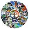 50pcs Tree of Life Graffiti Trend Totem Waterproof Stickers for Water Bottles, Skateboards, and Suitcases