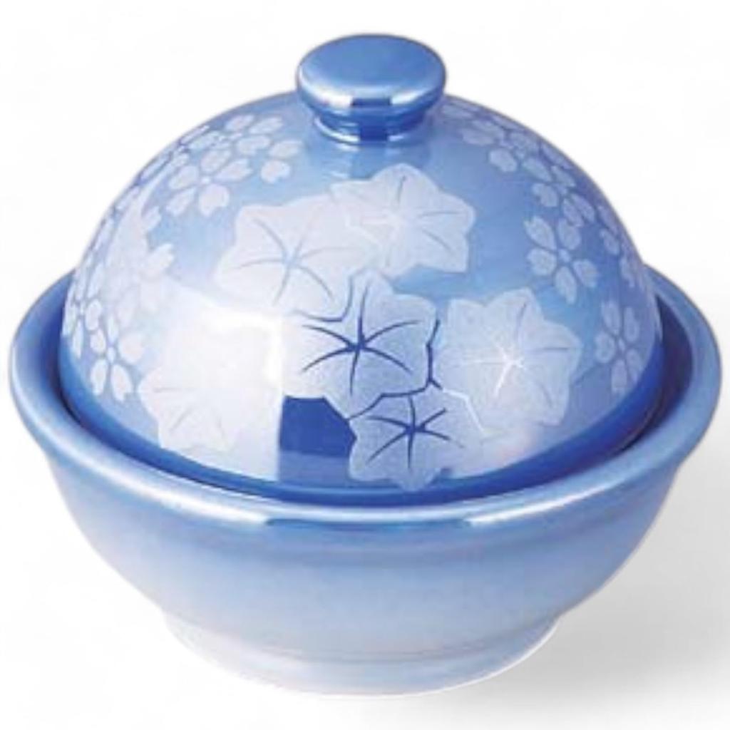 Takumifu Arita Ware 7cm Side Plate, Blue Pearl Silver-Painted Spring and Autumn Dome, Delicacy, Made In Japan