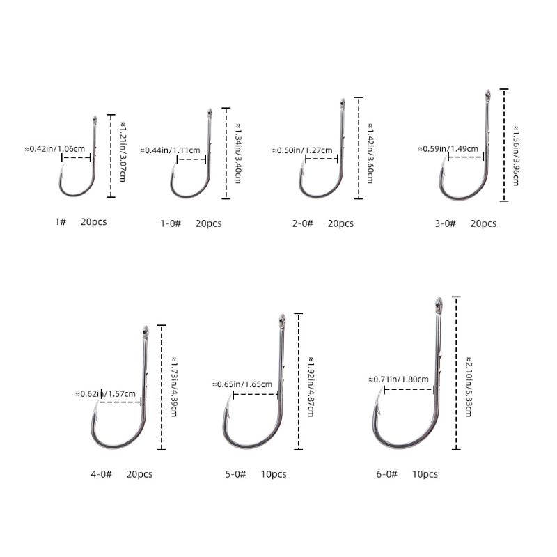 120 Stück Edelstahl Circle Hook Set Starke Offset Octopus Haken Für Sportfischerei Korrosionsbeständig Durchstechende Spitze