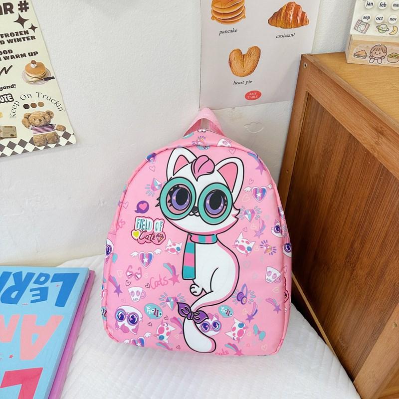 

Kindergarten Middle And Small Class Students Schoolbag Cartoon Cute Kitten Boys And Girls Backpack Children S Backpack