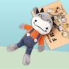 Adorable Plush Cow Mascot Keychain Soft Stuffed Animal Bag Pendant For Gift Giving