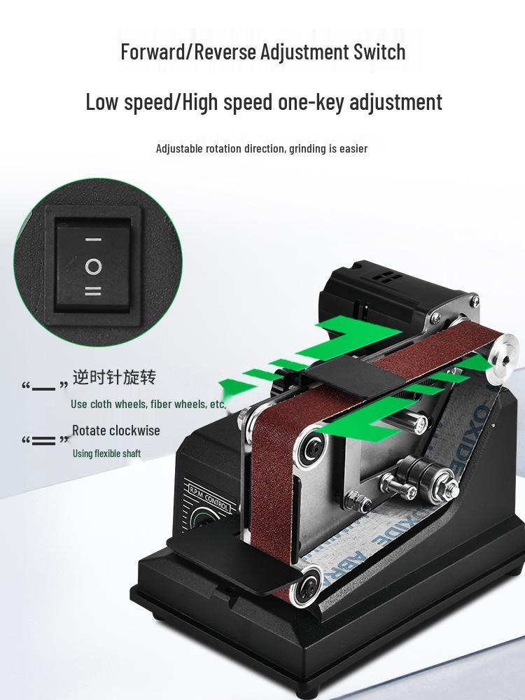 Automatic Micro Mini Belt Sander & Knife Sharpener - Industrial-Grade Polishing Machine