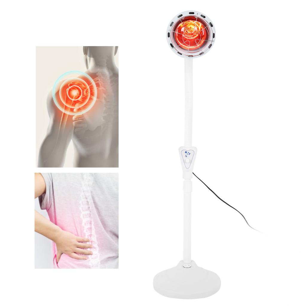 275W Infrared Heating Therapy Lamp Pain Relief Floor Stand Adjustable Skin Care Lamp