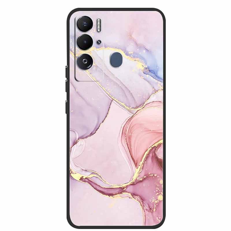 For Tecno Pova Neo Case Marble Soft Silicone Back Cover Phone Case for Tecno Pova Neo Bumper Coque LE6 Shockproof PovaNeo Funda
