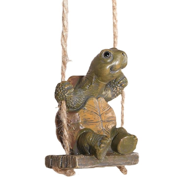 

Garden Turtles Decors Statue Faerie Garden Accessories Hanging Turtles Sculptures Housewarmings Gift for Patios Yard Ornament 1