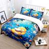 Free Shipping! Cute P-Psyduck Theme Bedding Set 3 Pieces Quilt Cover Pillowcase  Us Twin Adult Bed Cover Bedroom Set Kids Gift