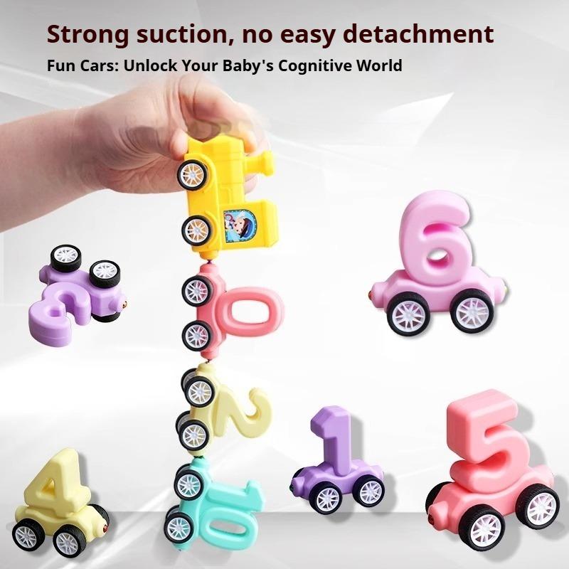 Magnetic Digital Train Toys, Children's Educational Assembly Magnetic Building Block Hands-on Brain