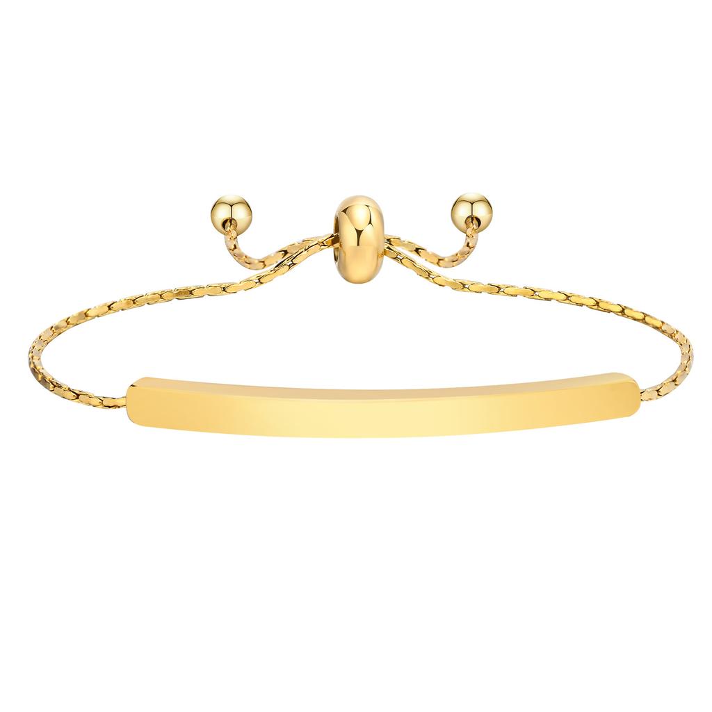 Bracciale a barra inciso personalizzato, Targhetta con nome e coordinate personalizzate, Catena regolabile Gioielli in acciaio inossidabile
