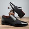 Luxury Designer Male Pointed White Black Mix Patchwork Brogues Oxford Shoes Men's Formal Wedding Dress Homecoming Zapatos Hombre