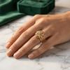 Vintage Finger Jewelry Light Luxury Flower Ring Aesthetic Hollow Carved Ring  Girls