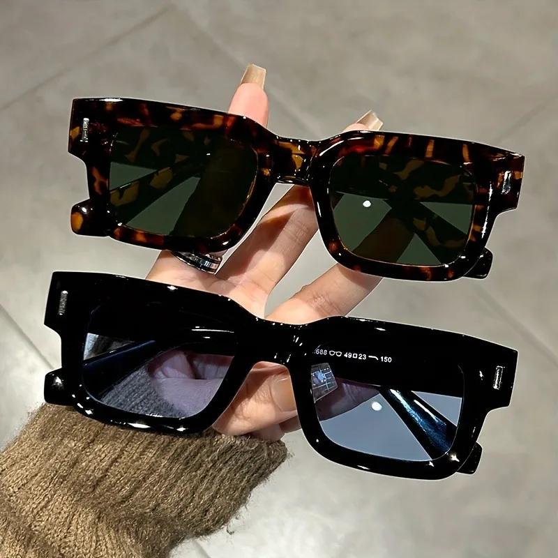 Luxurious Rectangle Sunglasses Uv400 Women Men Fashion Brand Designer Casual Sun Glasses Female Male Outdoor Driving Eyewear