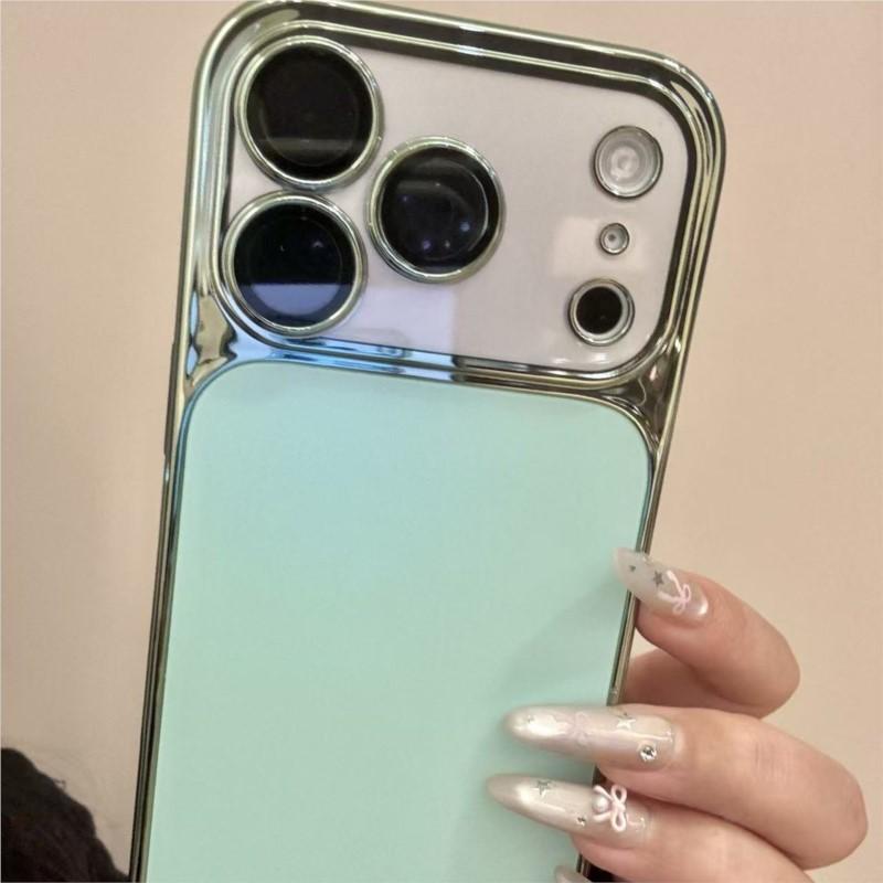 Luxe AG Mat Gehard Glas Camera Beschermhoes voor iPhone 17 16 15 Pro Max Plating Schokbestendige Bumper Harde Achterkant