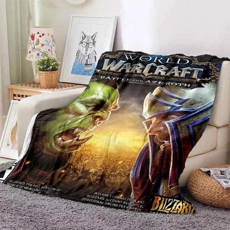 World of Warcraft Art Blanket Flannel Blanket A World of Magic and Limitless Adventure Soft Comfortable Home Travel Blanket