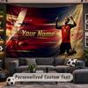 Wall Hanging Tapestry Custom NameLamine Yamal Pattern Personalized Printed Fabric Wall Decor