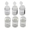 Powder Case Refill Set of Small Dispensing Powder Nail Glitter Portable Small Dispensing Containers Bottles, 6, Perforated, Clear, Bottles, Bottles,
