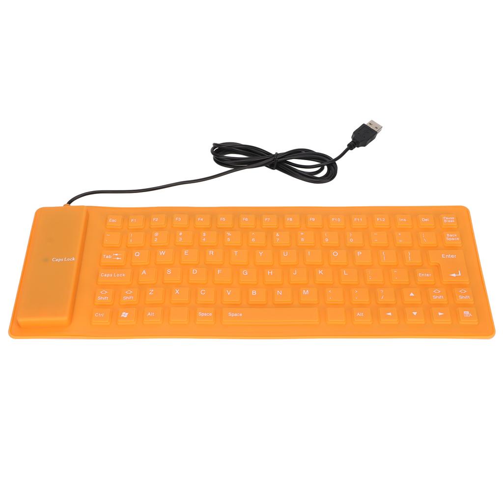 Silicone Keyboard Fully Sealed Design Lightweight Portable Silent Soft Comfortable USB Wired Silicone Keyboard for PC